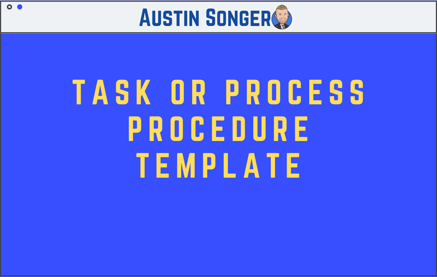 Task/Process Procedure Template