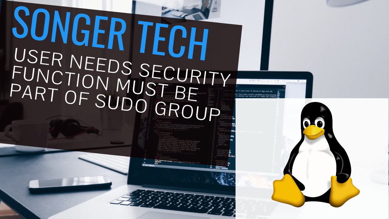 User Needs Security Function Must Be Part of Sudo Group