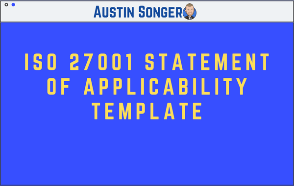 ISO 27001 Statement of Applicability Template